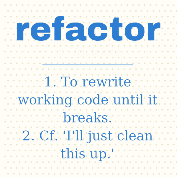 Refactor, Defined
